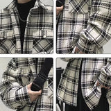 Xituodai Plaid Jackets Men Leisure All-match Loose Korean Style Temperament  Tender Stylish Slouchy Normcore Prevalent Advanced Ins