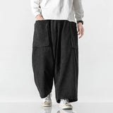 Xituodai 2025 Men Corduroy Cargo Pants Men Side Pockets Harem Pants Man Streetwear Jogger Sweatpants Male Wide Leg Oversized Trousers 5Xl