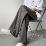 Xituodai Summer Pleated Pants Men Fashion Oversized Ice Silk Pants Men Japanese Streetwear Hip-hop Loose Straight Pants Mens Trousers