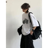 Xituodai Summer Casual Men Set High Street Printing Graffiti Trendy T-shirts+Quick Drying Pockets Cargo Pants Suit Japanese Street 2-pcs