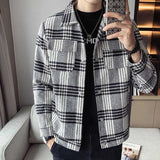 Xituodai Brown Jacket for Men Chinese Thin Slim Fit Plaid Man Suits and Blazers Coats Fashion 2024 Elegant Luxury Designer Classic Casual