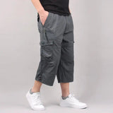 Xituodai Summer Men'S Bib Pants Casual Loose Work Pants Elastic Large Size Outdoor Multi-Pocket Cargo Pants Wide Leg Jogger Sweatpants