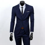 Xituodai Wedding Suit Set Wear-resistant Pure Color Soft Fabric Single Button Suit Separates Suit Separates Single-breasted Vest