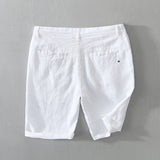 Xituodai Pure Linen Shorts for Men 2024 Summer New Fashion Solid White Loose Holiday Shorts Man Casual Plus Size Button Fly Short Pants