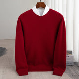 Xituodai Autumn and winter new 100% pure wool men's round neck business casual pullover sweater cashmere bottoming shirt.