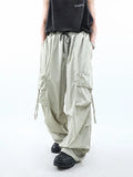 Xituodai Korean Parachute Cargo Pants Men Hip Hop Wide Leg Cargo Trousers Male Streetwear Loose Casual Men Clothing Safari Style