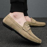 Xituodai  Spring Summer Suede Men Loafers Comfortable Flat Casual Shoes Men Breathable Slip-On Soft Genuine Leather Driving Shoes Moccasin