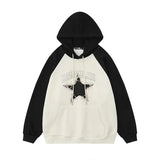 Xituodai Y2K Star Hoodies Sweatshirts for Men Pullovers Hooded Jacket Spring Autumn Loose Tops Male Patchwork Streetwear Casual Xituodai