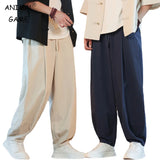 Xituodai New Cotton Linen Harem Pants Solid Color Loose Large Jogging Sweatpants Breathable Basic Streetwear