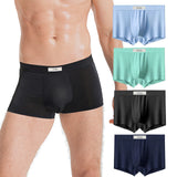 Xituodai Plus size men's ice silk underwear seamless ultra thin breathable lingerie boxer briefs quick dry sports underpants men gift box