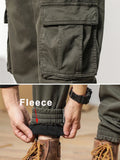 Xituodai New Multi-Pockets Winter Cargo Pants Men Fleece Liner Thick Warm Slim Fit Joggers Streetwear Casual Cotton Thermal Trousers