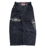 Xituodai Jeans Y2K New Harajuku Hip Hop Puppy Embroidery Baggy Jeans Denim Pants Men Women Goth High Waist Wide Trousers Streetwear