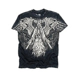 Xituodai Retro Style Streetwear Tshirt Men Gothic Skull Cross Print Fashion Pattern Tshirts Wings Large Print Couple Y2K Short Sleeve