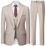 Xituodai Autumn New Men's Slim British Wedding Solid Color Dress Blazer / Male Three Piece Suit Coat Vest  Pants Trousers Waistcoat