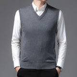 Xituodai New Men's  Business Casual Outer Wear Warm Sleeveless Sweater Vest  Men's Knitted Tops