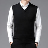 Xituodai New Men's  Business Casual Outer Wear Warm Sleeveless Sweater Vest  Men's Knitted Tops