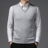 Xituodai New Men's  Business Casual Outer Wear Warm Sleeveless Sweater Vest  Men's Knitted Tops