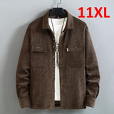 Xituodai New Spring Jacket Men Vintage Coat Plus Size 10XL 11XL Cargo Jackets Male Fashion Causal Button Jacket Big Size 10XL 11XL