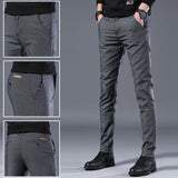 Xituodai New Spring Summer Breathable Casual Pants Men Slim Fit Chinos Stretch Cotton Straight Long Trousers