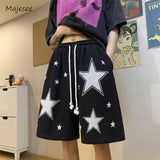 Xituodai Men's Shorts All-match Classic Fashion American Style Star Print Cozy Versatile Drawstring Summer Male Sportswear M-8XL Simple