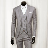 Xituodai Wedding Suit Set Wear-resistant Pure Color Soft Fabric Single Button Suit Separates Suit Separates Single-breasted Vest