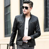 Xituodai Brand Men's Leather Jacket Coat Men Casual Biker Zipper Jackets Male New Brand Slim Fit Motorcycle Leather Jackets Men