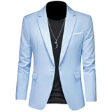 Xituodai 2024 Fashion New Men's Leisure Casual Boutique Business Solid Color Slim Fit Suit Blazers Jacket Dress Coat