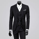 Xituodai Wedding Suit Set Wear-resistant Pure Color Soft Fabric Single Button Suit Separates Suit Separates Single-breasted Vest