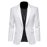 Xituodai 2024 Fashion New Men's Leisure Casual Boutique Business Solid Color Slim Fit Suit Blazers Jacket Dress Coat