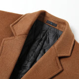 Xituodai Wool 54.3% autumn and winter new men's woolen coat medium and long suit collar cotton thickened woolen coat men's coat Xituodai