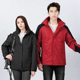 Xituodai 3 in 1 Outdoor Men Thick Warm Waterproof Hooded Parka Coat Windbreaker Two-pieces Sets Winter Jacket Hiking Snow Jackets Women