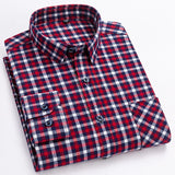 Xituodai Long Sleeve Flannel Plaid Shirts For Men Daily Tops Spring Autumn New 100% Cotton Regular Fit Checkered Casual Shirt Large Size