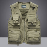 Xituodai Summer Men Unloading Tactical Vest Coat Casual Men&#39;s Photographer Waistcoat Mesh Work Sleeveless Jacket Tools Pocket Vest 5XL