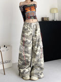 Xituodai Women's Baggy Camouflage Cargo Pants Vintage Harajuku 90s Aesthetic Oversize Y2k Pants High Waist Trousers 2000s Fashion Clothes