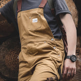 Xituodai Vintage Jeans Overalls Mens Jumpsuit Cargo Work Pants Baggy Bib Contrast Stitch Denim Overalls Stitch Trousers