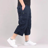 Xituodai Summer Men'S Bib Pants Casual Loose Work Pants Elastic Large Size Outdoor Multi-Pocket Cargo Pants Wide Leg Jogger Sweatpants