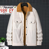 Xituodai Autumn And Winter New Men'S Corduroy Padded Thickened Retro Fashion Casual Jacket Warm Windproof Jacket