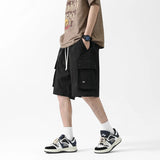 Xituodai 2024 Summer New Five Casual Pants Men'S Casual Fashion Outdoor Beach Pants Loose Multi-Pocket Drawstring Breathable Shorts