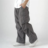 Xituodai 2024 Fashion Stitching Pocket Baggy Pant New Arrival Mid Waist Men's Trouser Men Clothing Outdoor Casual Drawstring Cargo Pants