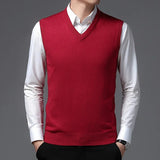 Xituodai New Men's  Business Casual Outer Wear Warm Sleeveless Sweater Vest  Men's Knitted Tops