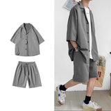 Xituodai Soft Boy Shirt and Shorts Two Piece Set