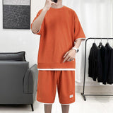 Xituodai Soft Boy Sweatshirt & Sweatshorts Two Piece Set