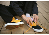 Xituodai  Suede Leather Casual Shoe for Men Yellow Sneakers Lace-up Walking Shos for Teenager Light Rubber Outsole