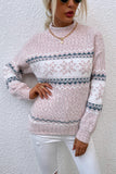 Xituodai  -  Snowflake Pattern Mock Neck Sweater