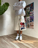 Xituodai Hip-hop Trend Brand Streetwear Five-quarter Pants Gothic Punk Anime Print Baggy Jeans Men Y2K Harajuku Fashion Casual Shorts