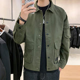 Xituodai Men's Jackets Spring Autumn New Trend Cool-work turtleneck Casual Pastel Slim Korean Jacket Men