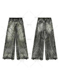 Xituodai Y2K Punk Hip Hop Jeans Men Women 2023 Streetwear Coast Work Clothes Ripped Style Loose Washed Clothing Men Floor Mopping Pants