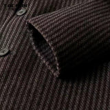 Xituodai Advanced Luxury Striped Woolen Coat For Men Business Casual Suit Jacket Autumn Winter Fashion  Vintage Short Overcoat Streetwear