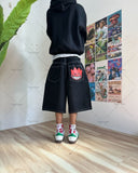 Xituodai Hip-hop Trend Brand Streetwear Five-quarter Pants Gothic Punk Anime Print Baggy Jeans Men Y2K Harajuku Fashion Casual Shorts