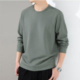 Xituodai Men's T-shirt autumn simple thin loose new men's long-sleeved shirt hoodie casual large size men